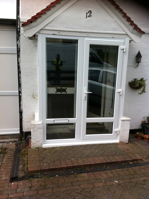 uPVC French doors fitted as front entrance in Roehampton