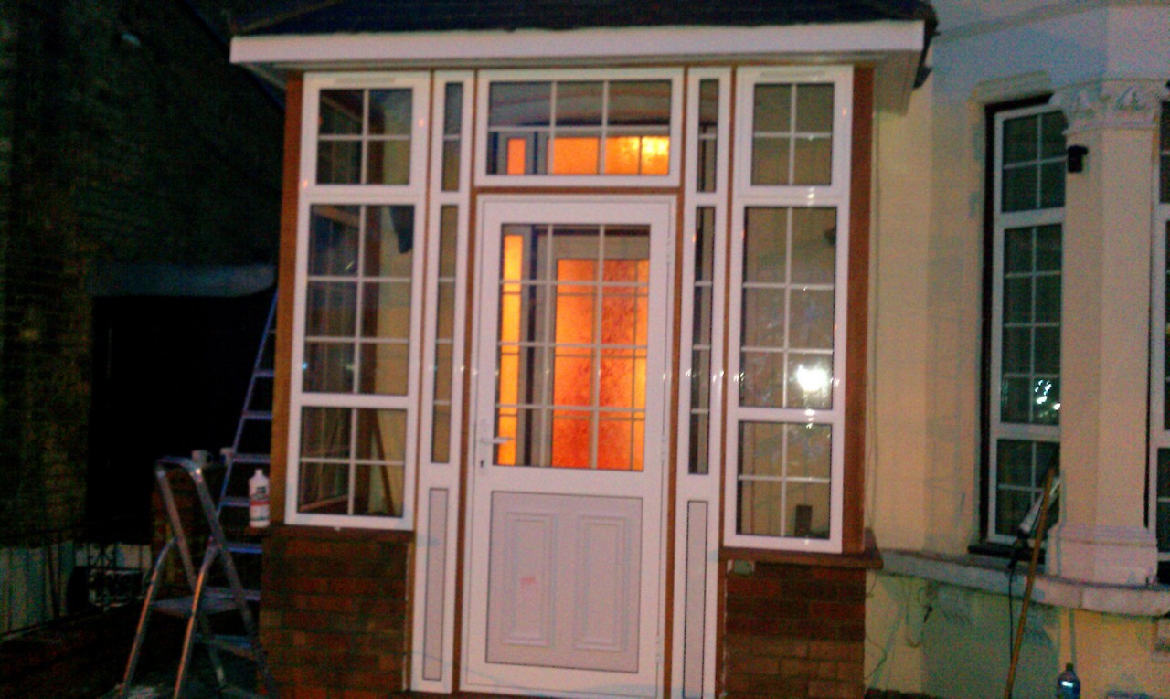 uPVC porch with Georgian bar glazing installed in Roehampton